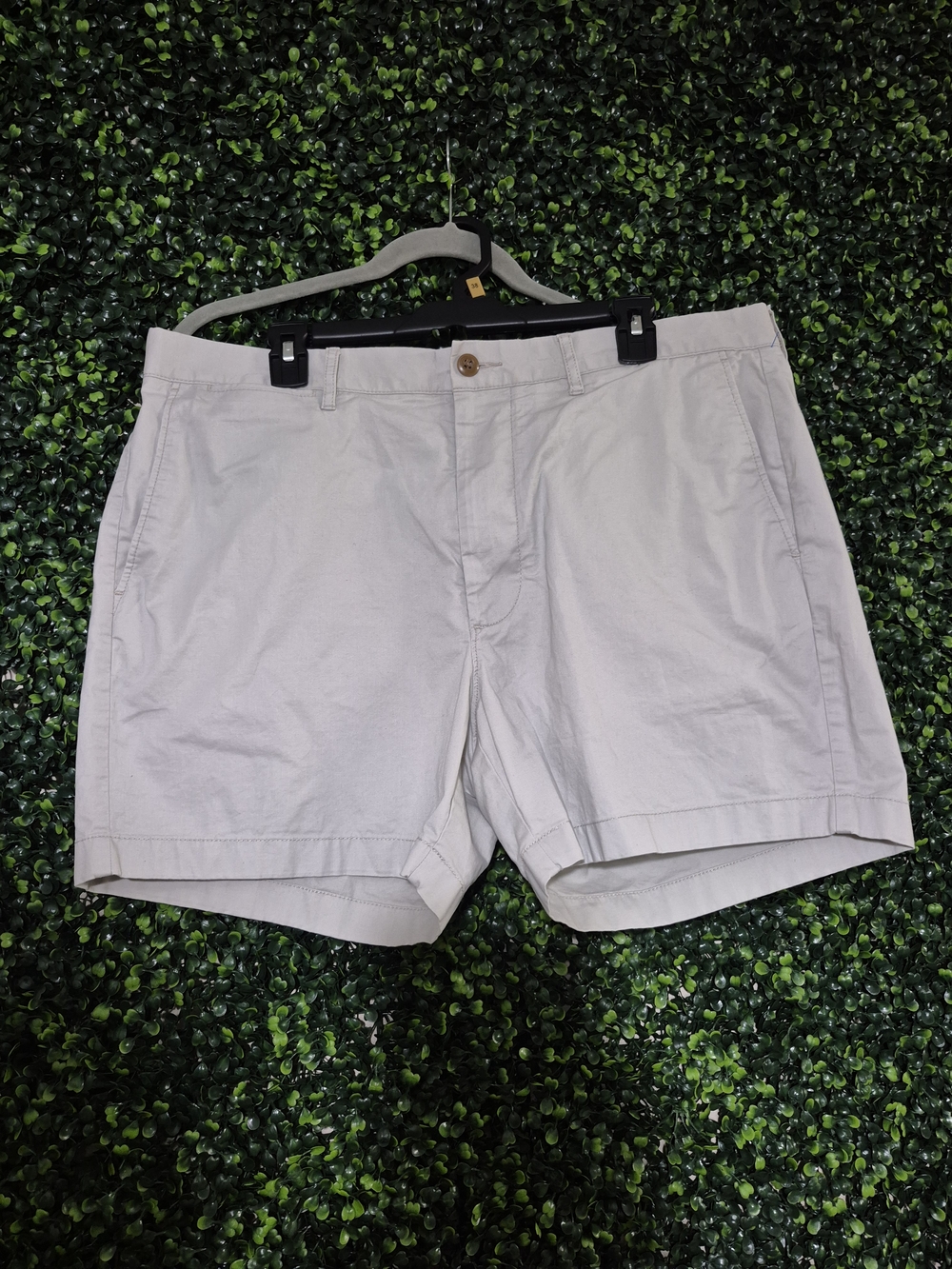 J. Crew Pair Men's Flat-Front Chino Shorts in Light Stone